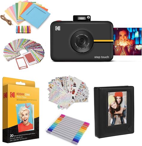 Kodak Step Touch | 13MP Digital Camera & Instant Printer with 3.5 LCD Touchscreen Display, 1080p HD Video - Editing Suite, Bluetooth & Zink Zero Ink Technology | White in Kuwait