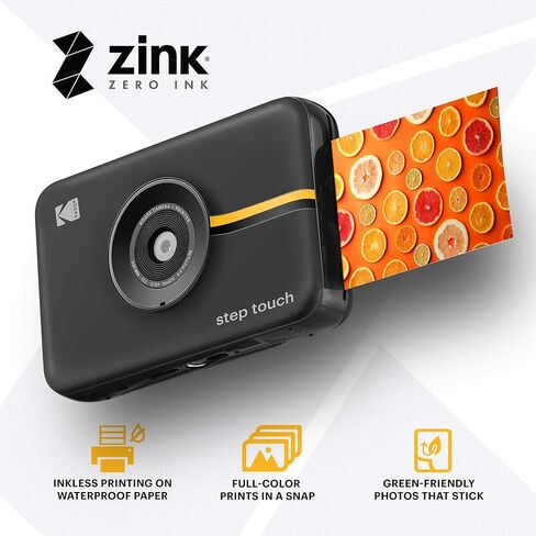 Kodak Step Touch | 13MP Digital Camera & Instant Printer with 3.5 LCD Touchscreen Display, 1080p HD Video - Editing Suite, Bluetooth & Zink Zero Ink Technology | White in Kuwait
