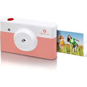 Minolta MNCP10 Instapix Instant Print Digital Camera, 10MP (Charcoal) | G-sensor protects important footage while loop recording keeps you ready for every drive. in Saudi Arabia