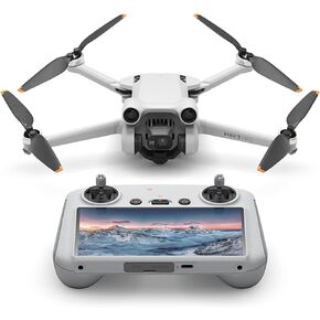 DJI Mini 3 Pro (DJI RC) - كاميرا بدون طيار خفيفة الوزن وقابلة للطي مع فيديو بدقة 4K/60 إطارًا في الثانية، صورة بدقة 48 ميجابكسل، وقت طيران 34 دقيقة، استشعار العوائق ثلاثي الاتجاهات، مثالية للتصوير الجوي ووسائل التواصل الاجتماعي in Saudi Arabia