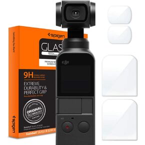 واقي عدسة الكاميرا من سبايجن دي جيه اي اوسمو بوكيت GLASTR نحيف [عبوتان] مع عبوتان واقي من الزجاج المقوى للشاشة التي تعمل باللمس in Kuwait