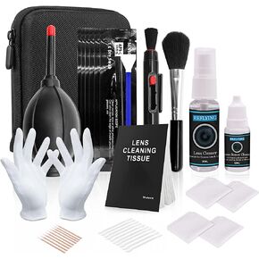 REFLYING Camera Cleaning Kit, Lens Cleaning Kit with Camera Lens Cleaner 20ml,Sensor Cleaner 10ml,Lens Cleaning Pen,16mm Sensor Cleaning Swabs for APS-C DSLR,Cleaning Cloth in Kuwait