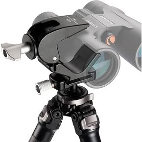 Clamp Binocular Tripod Adapter – ARCA Quick Release Dovetail | 1/4"-20 & 3/8"-16 Screw Holes | Fits 26-58mm Binoculars in Saudi Arabia