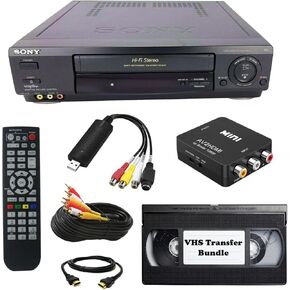 VCR VHS Transfer Bundle for Digitizing VHS Tapes and Converting to DVD w/USB Adapter and Cables in Saudi Arabia