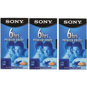 SONY 3T120VR 6hrs. EP T-120 VHS Tapes (3-Pack) in Saudi Arabia