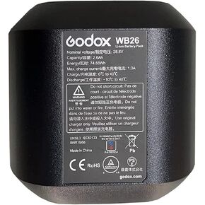 GODOX WB26 2.6Ah بطارية ليثيوم قابلة للشحن AD600Pro AD600 Pro ستروب فلاش in Kuwait