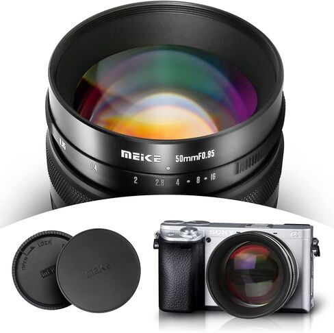 عدسة Meike 50 مم F0.95 ذات فتحة كبيرة بزاوية واسعة وعدسة تركيز يدوية متوافقة مع كاميرا Fujifilm X Mount بدون مرآة X-T3 X-H1 X-Pro2 X-E3 X-T1 X-T2 X-T4 X-T10 X-T20 X-T200 X-A2 X-E2 X-E1 X30 X70 in Kuwait