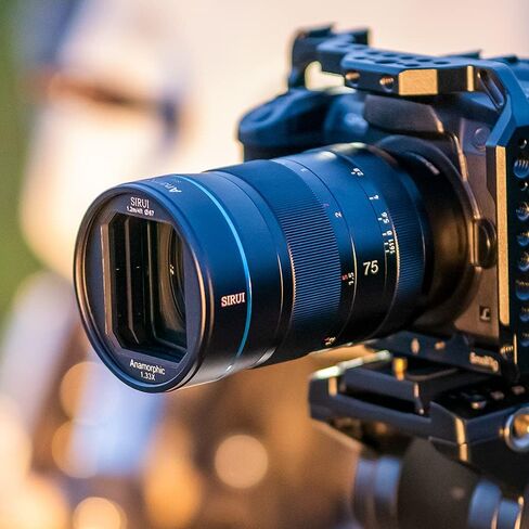 SIRUI 75mm F1.8 1.33X APS-C Anamorphic Lens for EF-M Mount, Blue Flare in Saudi Arabia