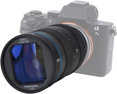 SIRUI 75mm F1.8 1.33X APS-C Anamorphic Lens for EF-M Mount, Blue Flare in Saudi Arabia