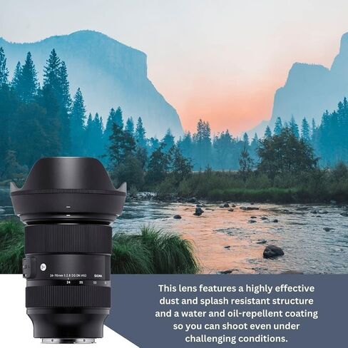 إطار كامل من Sigma 24-70 ملم f/2.8 DG DN Art Zoom متوافق مع عدسات تثبيت Sony E-Mount مع قرص صلب LaCie Rugged Mini سعة 1 تيرا وحزمة بطاقة ذاكرة SD سعة 64 جيجا (3 منتجات) in Saudi Arabia