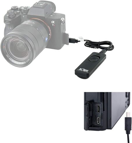 سلك تحرير مصراع التحكم عن بعد من Kiwifotos لسوني A6000 A6100 A6600 A6500 A6400 A6300 A7IV A7III A7II A7 A7R V IV A7RIII A7RII A7R A7SIII A7SII A7S A1 A9 ZV-1 RX100 VII VI VA V III RX10 IV والمزيد in Kuwait