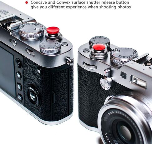 Black Soft Metal Shutter Release Button Compatible with Fujifilm X-T30 X-T3 X100F X-T20 X-PRO2 XPRO-3 X20 X30 X100T X100S X-E1 X-E2 X-E2S X-T4 X-T2 Camera 11mm Concave 10mm Convex Surface(2 Pack) in Saudi Arabia
