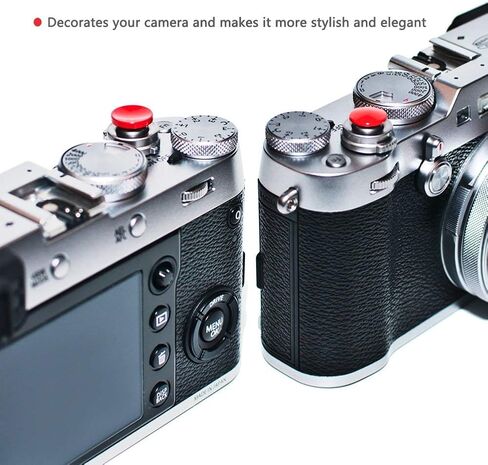 Black Soft Metal Shutter Release Button Compatible with Fujifilm X-T30 X-T3 X100F X-T20 X-PRO2 XPRO-3 X20 X30 X100T X100S X-E1 X-E2 X-E2S X-T4 X-T2 Camera 11mm Concave 10mm Convex Surface(2 Pack) in Saudi Arabia