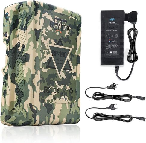 190Wh(13400mAh) V Mount/V-Lock Battery Compatible Video Camera Camcorder Broadcast LED Light with D-Tap Charger in Saudi Arabia