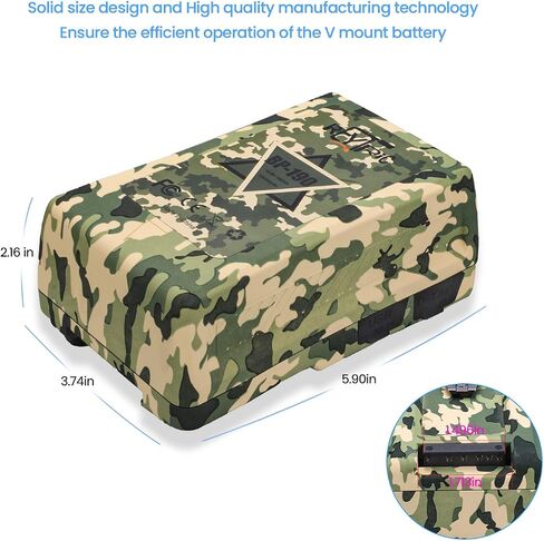 190Wh(13400mAh) V Mount/V-Lock Battery Compatible Video Camera Camcorder Broadcast LED Light with D-Tap Charger in Saudi Arabia