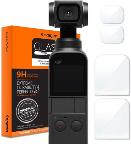 واقي عدسة الكاميرا من سبايجن دي جيه اي اوسمو بوكيت GLASTR نحيف [عبوتان] مع عبوتان واقي من الزجاج المقوى للشاشة التي تعمل باللمس in Kuwait