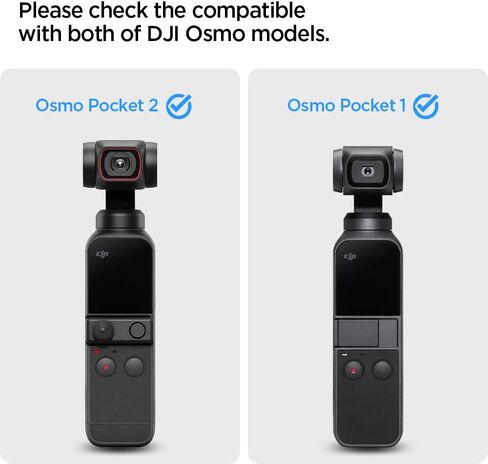 واقي عدسة الكاميرا من سبايجن دي جيه اي اوسمو بوكيت GLASTR نحيف [عبوتان] مع عبوتان واقي من الزجاج المقوى للشاشة التي تعمل باللمس in Kuwait