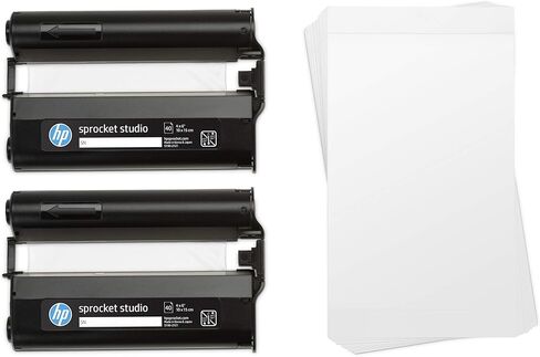 HP Sprocket Studio 4x6 Photo Paper & Cartridges (80 Sheets - 2 Cartridges) Starter Bundle in Saudi Arabia