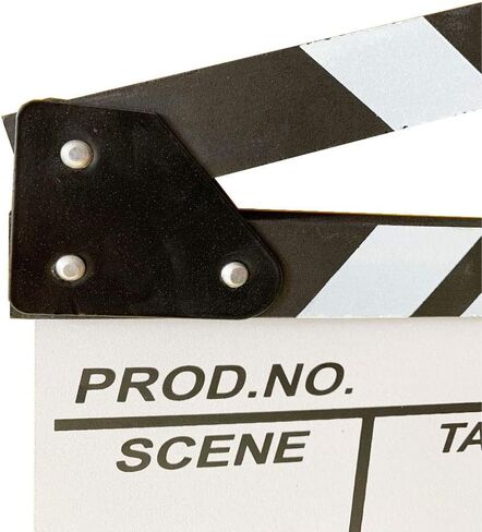 BERON Professional Vintage TV Movie Film Clap Board Slate Cut Prop Director Clapper (White) in Saudi Arabia