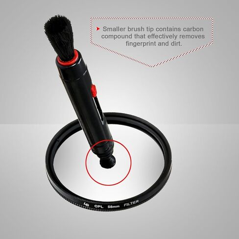 ال اس فوتوجرافي [عبوتان] فرشاة قلم تنظيف العدسات لعدسة كاميرا DSLR SLR دائرية أو مربعات، LGG582 in Kuwait