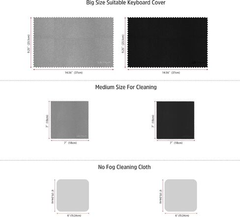 Multi-Purpose Microfiber Eyeglass & Lens & Screen & Glass & Camera & Photo & TV & Window &Jellery Cleaning Clothes - 10Packs, Black Grey in Saudi Arabia