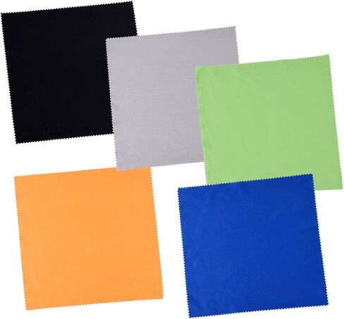 Eco-Fused Microfiber Cleaning Cloth - 12x12 Inch Microfiber Cloth - Pack of 5 Large Cleaning Cloths - Microfiber Cleaning Cloth for Electronics and Monitors in Saudi Arabia