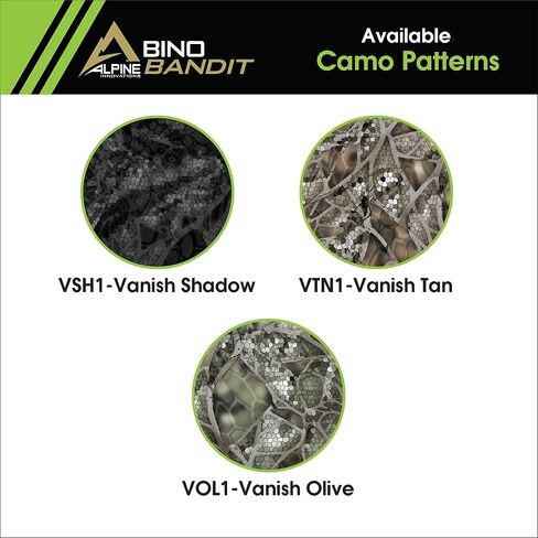 Alpine Innovations Men's Bino Bandit Binocular Cover, Stealth Shadow, One Size in Saudi Arabia
