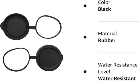50mm Binocular/Monocular Objective Lens Caps Internal Diameter 57.5-59.4mm Rubber Cover Set Black in Saudi Arabia