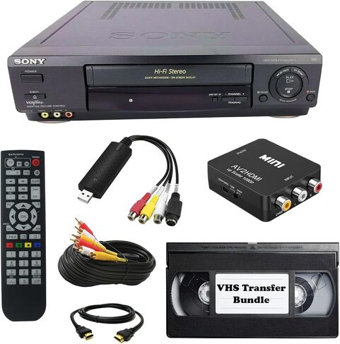 VCR VHS Transfer Bundle for Digitizing VHS Tapes and Converting to DVD w/USB Adapter and Cables in Saudi Arabia