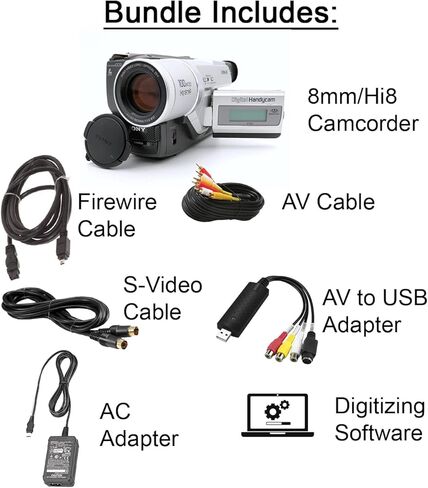 VCR VHS Transfer Bundle for Digitizing VHS Tapes and Converting VHS to DVD w/USB Adapter and Cables in Kuwait