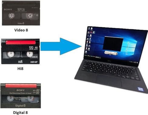 VCR VHS Transfer Bundle for Digitizing VHS Tapes and Converting VHS to DVD w/USB Adapter and Cables in Kuwait