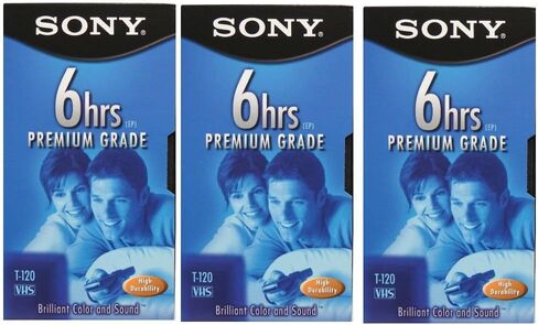 SONY 3T120VR 6hrs. EP T-120 VHS Tapes (3-Pack) in Saudi Arabia