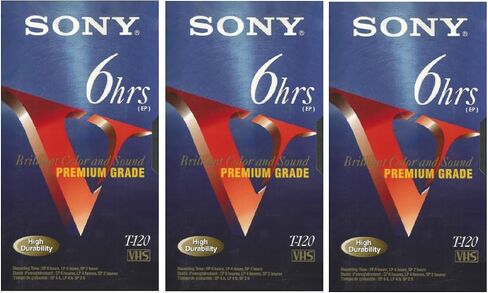 SONY 3T120VR 6hrs. EP T-120 VHS Tapes (3-Pack) in Saudi Arabia