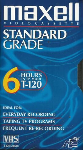 Maxell VHS Blank 3-Pack Standard Grade T-120 6 Hour EP Mode /246m in Kuwait