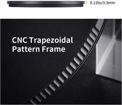 K&F Concept 58 مم فلتر أسود ناعم 1/4 مرشح تأثيرات خاصة و18 قطعة حلقات محول الفلتر (9 حلقات تصاعدية + 9 حلقات تنحي) لمرشح العدسات in Kuwait