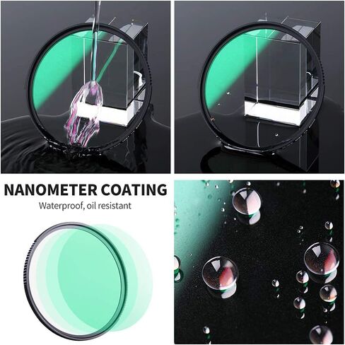 K&F Concept 58 مم فلتر أسود ناعم 1/4 مرشح تأثيرات خاصة و18 قطعة حلقات محول الفلتر (9 حلقات تصاعدية + 9 حلقات تنحي) لمرشح العدسات in Kuwait