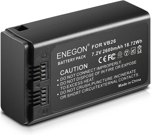 ENEGON VB18، بطارية ليثيوم أيون VB18 (عبوتان) وشاحن USB مزدوج لجهاز Godox V850 V850II V860 V860C V860N V860II V860II-N V860II-C V860II-S V860II-F V860II-O وNewer TT850 TT860 Speedlite Flash in Kuwait