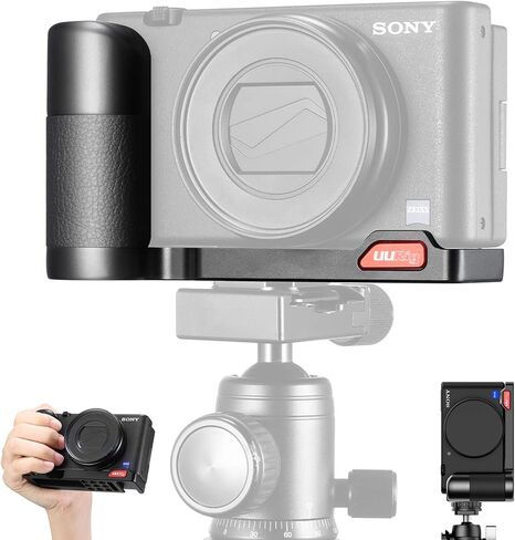 ZV-1 Camera Handle Grip Bracket for Sony ZV-1 Camera, Support Vertical Tripod Mount YouTube Video Shooting ZV1 Vlogging Accessories, w Base Microphone/Fill Light Extension Cold Shoe Mount in Saudi Arabia