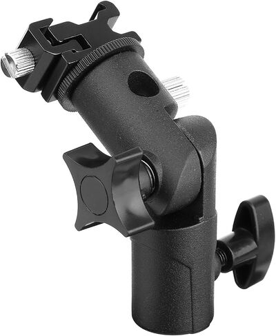 Updated Anwenk Flash Bracket Mount Flash Stand Light Stand Bracket Mount with Umbrella Holder Mount Swivel, Compatible with Canon Nikon Pentax Olympus Camera Flashes Speedlite Studio LED Light -1Pack in Saudi Arabia