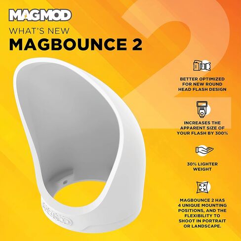 MagBounce 2 Flash Modifier by MagMod | Photography Lighting Bounce Modifier | Magnetic Light Diffuser Attachment | New and Improved Features | Lightweight Light Control in Saudi Arabia