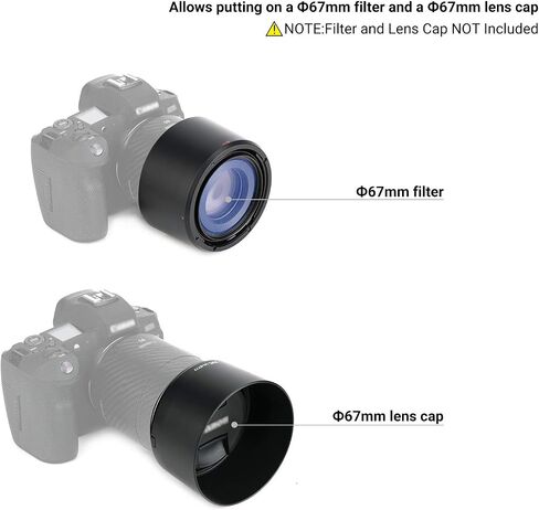 Lens Hood for Canon RF 28mm f/2.8 STM Lens, RF 28mm Lens Hood, Lens Hood Replace Canon EW-55 Hood, Compatible with 55mm Filters and 55mm Lens Cap | Lens Shade Cover Replace Canon EW-55 Hood, Compatible with 55mm Filters and 55mm Lens Cap, Provide Lens wit in Saudi Arabia