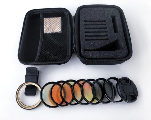 عدسات مرجاني عريضة جدًا 52 مم، عدسات منظر المرجانية، عدسات تصوير احترافي 9 في 1 مجموعة عدسات ريف v2 in Kuwait