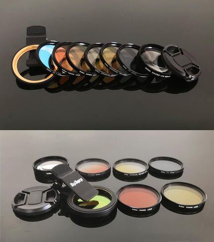 عدسات مرجاني عريضة جدًا 52 مم، عدسات منظر المرجانية، عدسات تصوير احترافي 9 في 1 مجموعة عدسات ريف v2 in Kuwait