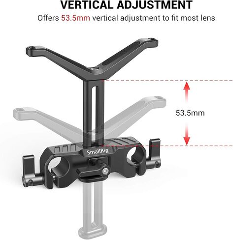 SmallRig 15mm Long Lens Support, 53.5mm Height Adjustable Lens Bracket for DSLR Camera Shoulder Rig - BSL2681 in Saudi Arabia