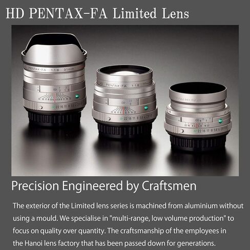 Pentax HD 31mmF1.8 Limited Black Limited Lens Wide-Angle Prime Lens [F1.8 Large Aperture Lens] [High-Performance HD Coating] [SP Coating] [Round-Shaped Diaphragm] [Machined Aluminum Body ] (20210) in Saudi Arabia