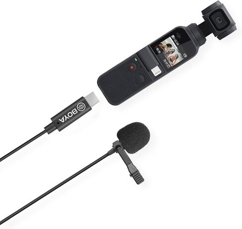 BOYA BY-M1S ميكروفون احترافي ذو طية صدر السترة ميكروفون مكثف متعدد الاتجاهات لهاتف iPhone Android الذكي وكاميرا DSLR وكاميرات الفيديو ومسجلات الصوت وتسجيل الكمبيوتر المحمول in Kuwait
