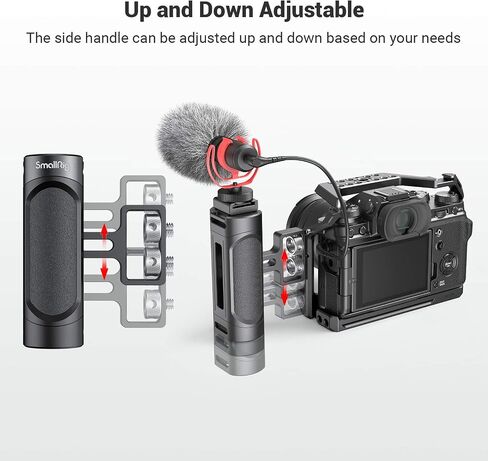SMALLRIG Mini Side Handle Handgrip with Dual 1/4"-20 Screw Mount for Mirrorless Digital Camera DSLR Camera Small Camera Cage Built-in Wrench, Up and Down Adjustable - 2916 in Saudi Arabia