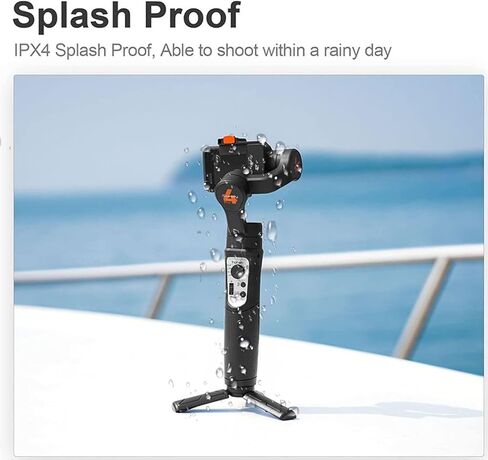 Hohem iSteady Pro 4 مثبت جيمبال ثلاثي المحاور لـ Gopro 11/10/9 8/7/6/5، لكاميرات Osmo Action وكاميرات الحركة الأخرى - يدعم البلوتوث والتحكم في الكابلات، IPX4 مقاوم للرذاذ مع حامل ثلاثي القوائم in Kuwait