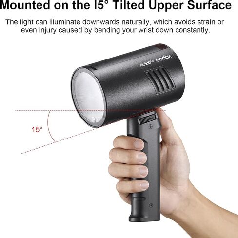 Godox FG-100 Flash Handheld Grip, 1/4" Screw Speedlite Bracket Handle Holder Stabilizers for Godox AD100pro,AD200,AD200pro,AD300pro and Other Speedlight, LED Video Light in Saudi Arabia