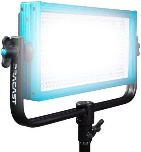 سلسلة دراكاست بلس LED 500 - ضوء النهار 5600K LED ضوء فيديو | ضوء خافت 0% - 100% | CRI & TLCI 96+ | لوحة بطارية مثبتة على شكل V وذهبية | حامل مشبك تثبيت لدبوس الطفل بطول 1.5 سم. in Saudi Arabia